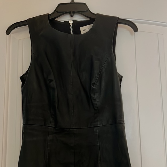 Milly black leather dress- size 2 - Picture 6 of 7